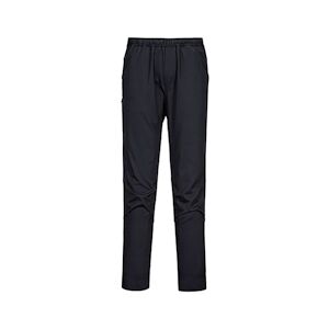 Portwest - Pantalon de cuisine avec ceinture élastiquée confortable et déperlant Noir Taille MM