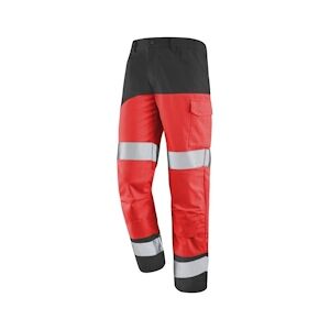 Cepovett - Pantalon avec poches genoux Fluo SAFE XP Rouge / Gris Taille MM