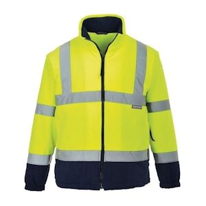 Portwest - Polaire bicolore HV Jaune / Bleu Marine Taille XL - Publicité