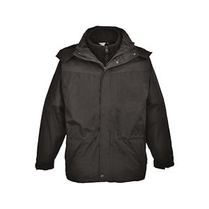 Portwest - Parka de travail bicolore AVIEMORE Noir Taille 2XLXXL