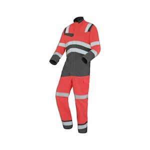 Cepovett - Combinaison 1 Fag Fluo Safe XP Rouge / Gris Taille XLXL