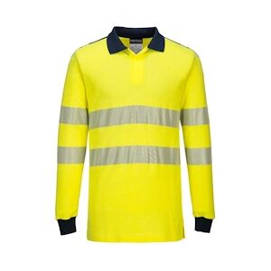 Portwest - Polo ignifugé manches longues haute visibilité Jaune / Noir Taille SS