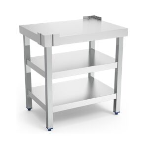 MOBINOX-Table centrale avec 2 étagères 720x520x762 mm. Spéciale pour machine à trancher. Table de 705x505x740 mm.
