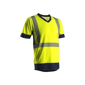 Coverguard - Tee-shirt HV jaune KYRIO classe 2 Jaune / Bleu Marine Taille SS