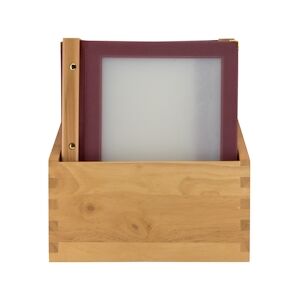 Securit® Box de 20 protège-menus A4 - Rouge bordeaux - Gamme Bois - Inserts inclus