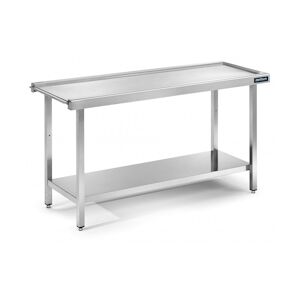Distform Table Entrée/Sortie en Inox Centrale avec Étagère Acier inoxydable 600x600x600x850mm