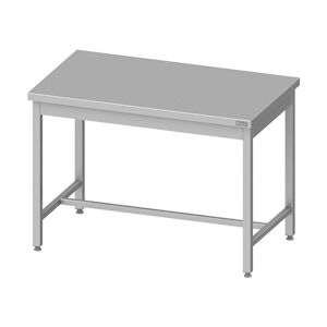 Romux® - Table centrale en acier inoxydable 1600x600x850 mm Table de travail professionnelle en acier, table de 1 mm d'épaisseur