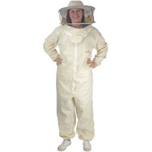 Apiculture.net - Materiel Apicole Combinaison ecrue avec chapeau et voile - XL