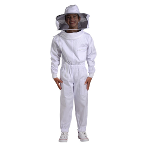 Apiculture.net - Materiel apicole francais Combinaison enfant avec chapeau et voile - 10 ans - 152 cm