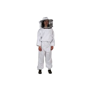 Apiculture.net - Matériel apicole français Combinaison blanche avec chapeau et voile - 3XL