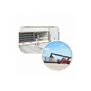 Axess Industries miroir de signalisation multi-usages economique a cadre blanc   dist. max....