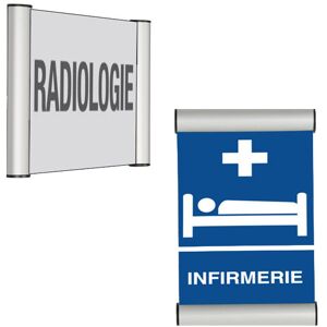 Edimeta Plaque signalétique ClicSign® 1/2 A4 (105x297 mm)