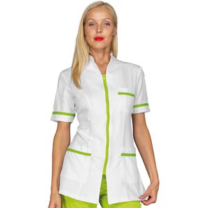 ISACCO Casaque médicale à zip blanche et verte Florida