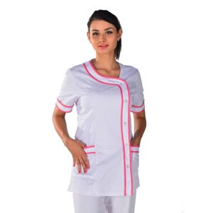 ISACCO Tunique médicale Brasilia blanche et rose Clinic Look