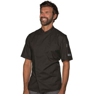 ISACCO Veste de chef Homme Dubai Noir 65% Polyester 35% coton