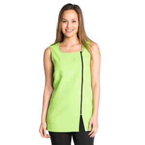 DYNEKE Blouse de travail sans manche Luxe style, Vert pistache