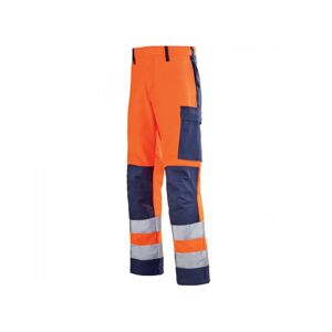 Adolphe Lafont Pantalon de travail Haute visibilité orange hivi et bleu marine mars