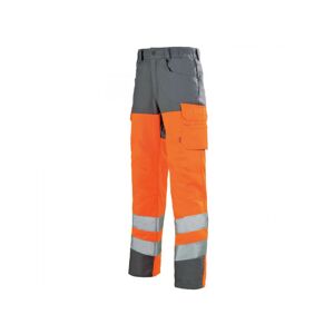 Adolphe Lafont Pantalon de travail haute visibilité orange hivi et gris