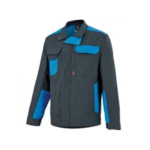 Adolphe Lafont Blouson de travail gris charbon et bleu azur grenat