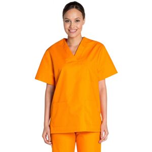 DYNEKE Tunique médicale orange unisexe col en V