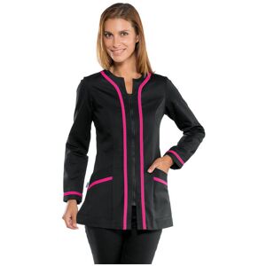 ISACCO Blouse médicale moderne noire et rose