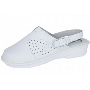 Nord'Ways Sabot medical Blanc cuir souple sans embout  Femme Anna Nordways