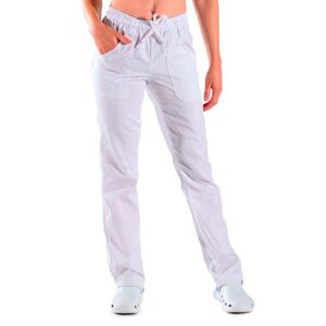 ISACCO Pantalon Médical blanc Mixte à Taille Elastique