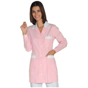 ISACCO Tunique Médicale Marbella Rayé Rose Blanc 100% Coton