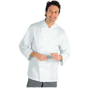 ISACCO Veste Chef Cuisinier Livorno Blanc 100% Coton