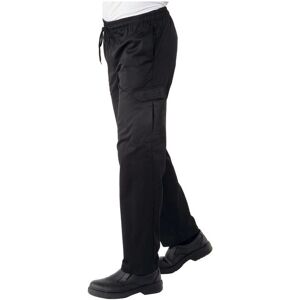 ISACCO Pantalon Chef Cuisinier 5XL Noir