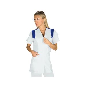 ISACCO Tunique Medicale Santorini Manches Courtes Blanc Bleu Cyan