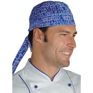 ISACCO Toque bandana bleu imprime city 06