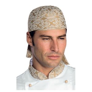 ISACCO Toque Bandana Cuisine Blanc Biscuit