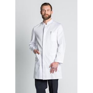 DYNEKE Blouse médicale homme manches longues coton blanc