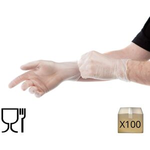 Kalissya x100 Gants jetables vinyle non poudrés Kalissya