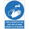 Panneau avec texte lavage des mains obligatoire