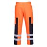 Portwest - Pantalon de travail renforcé sur les genoux haute visibilité Orange / Noir Taille 2XL