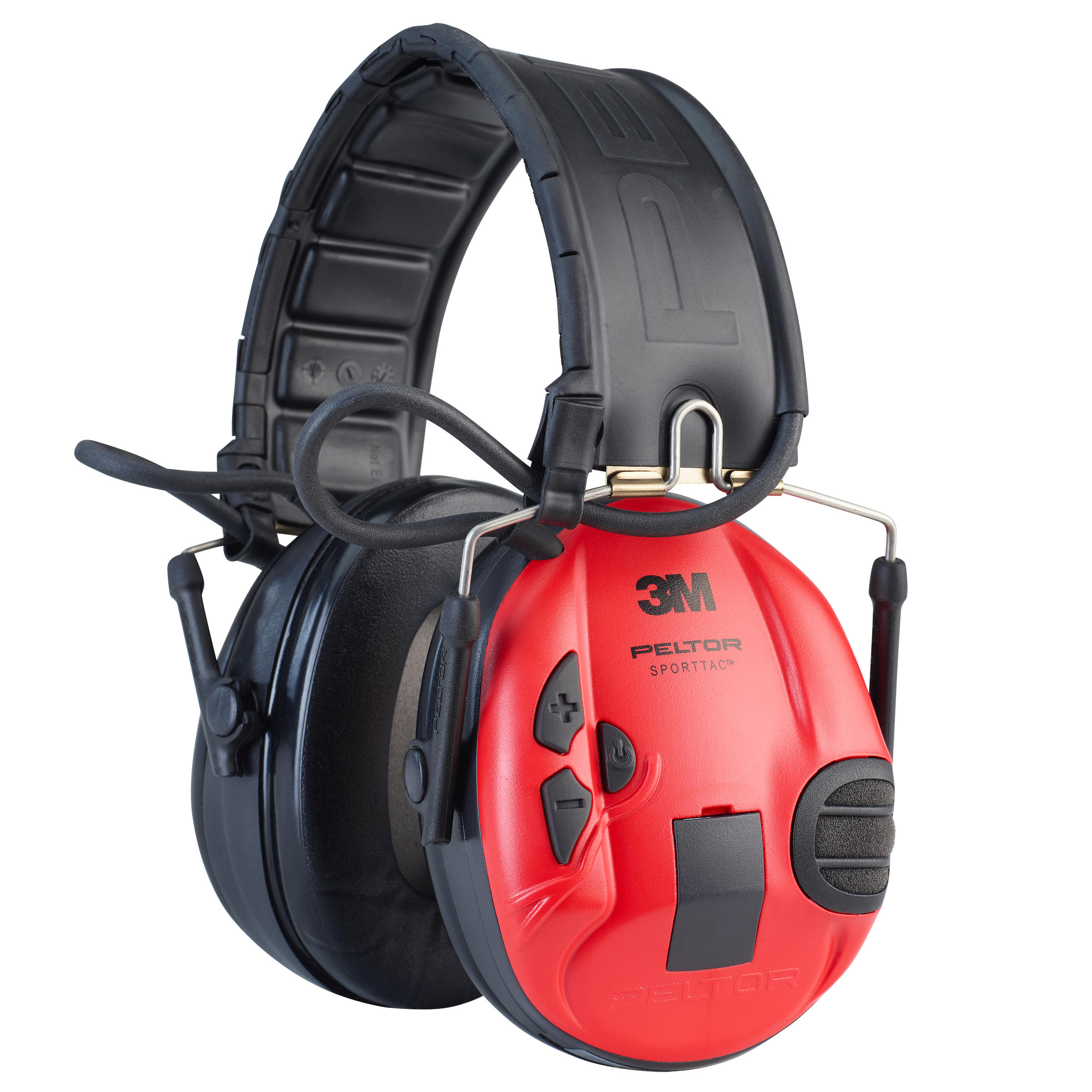 3M Casque de protection auditive actif Peltor SportTac noir rouge - 3M - SANS TAILLE