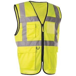 Gilet haute visibilité multipoche jaune taille XL SINGER