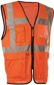 Gilet haute visibilité multipoche orange taille XL SINGER