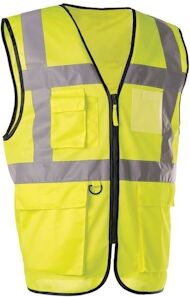 Gilet haute visibilité multipoche jaune taille L SINGER