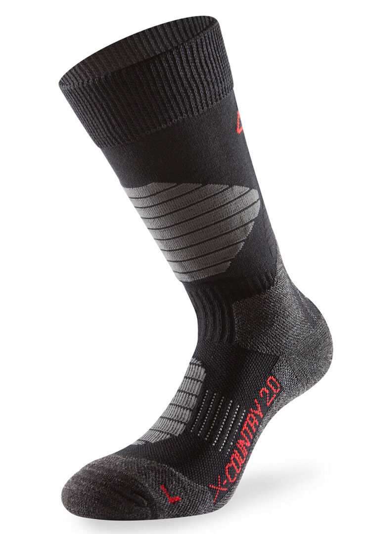 Lenz X Country 2.0 Chaussettes Noir Gris taille : 42 43 44