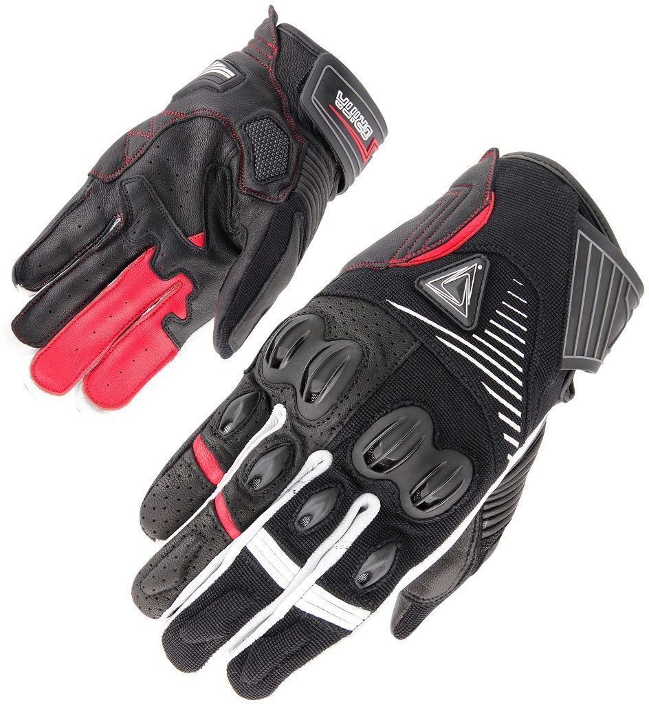 Orina Space Gants de moto Noir Blanc Rouge taille : L