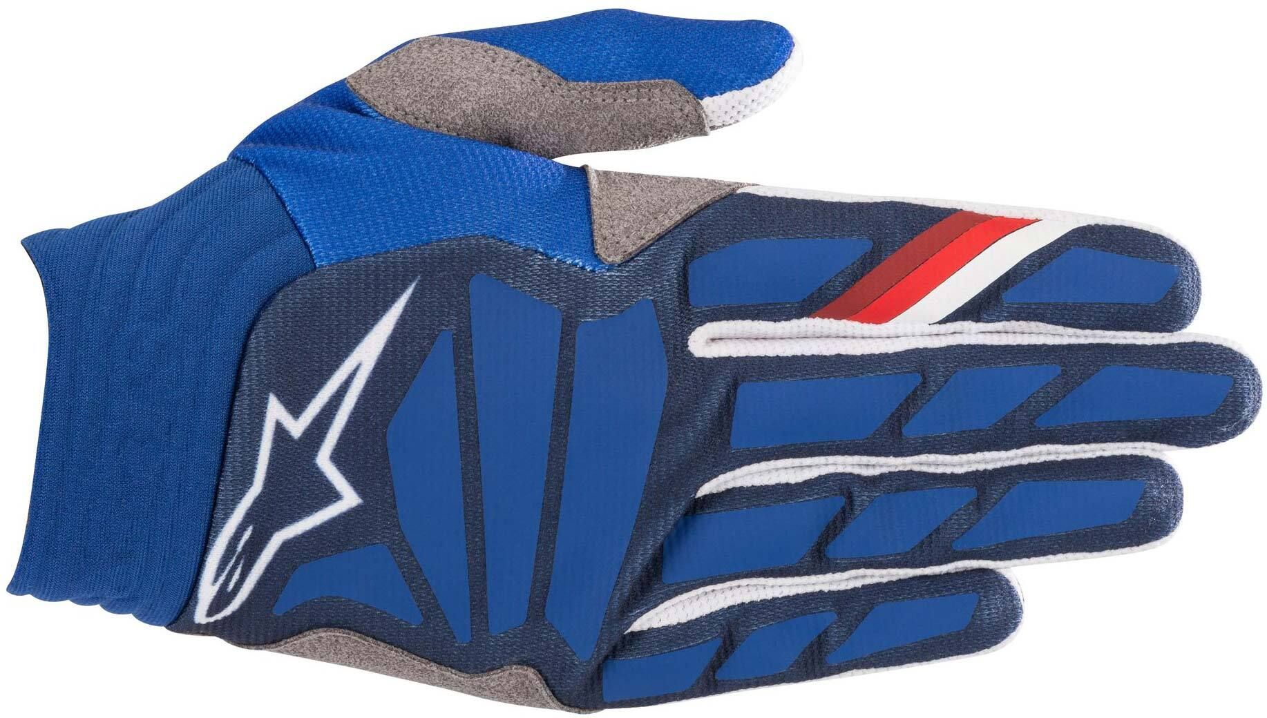 Alpinestars Aviator Gants de motocross Blanc Bleu taille : 2XL