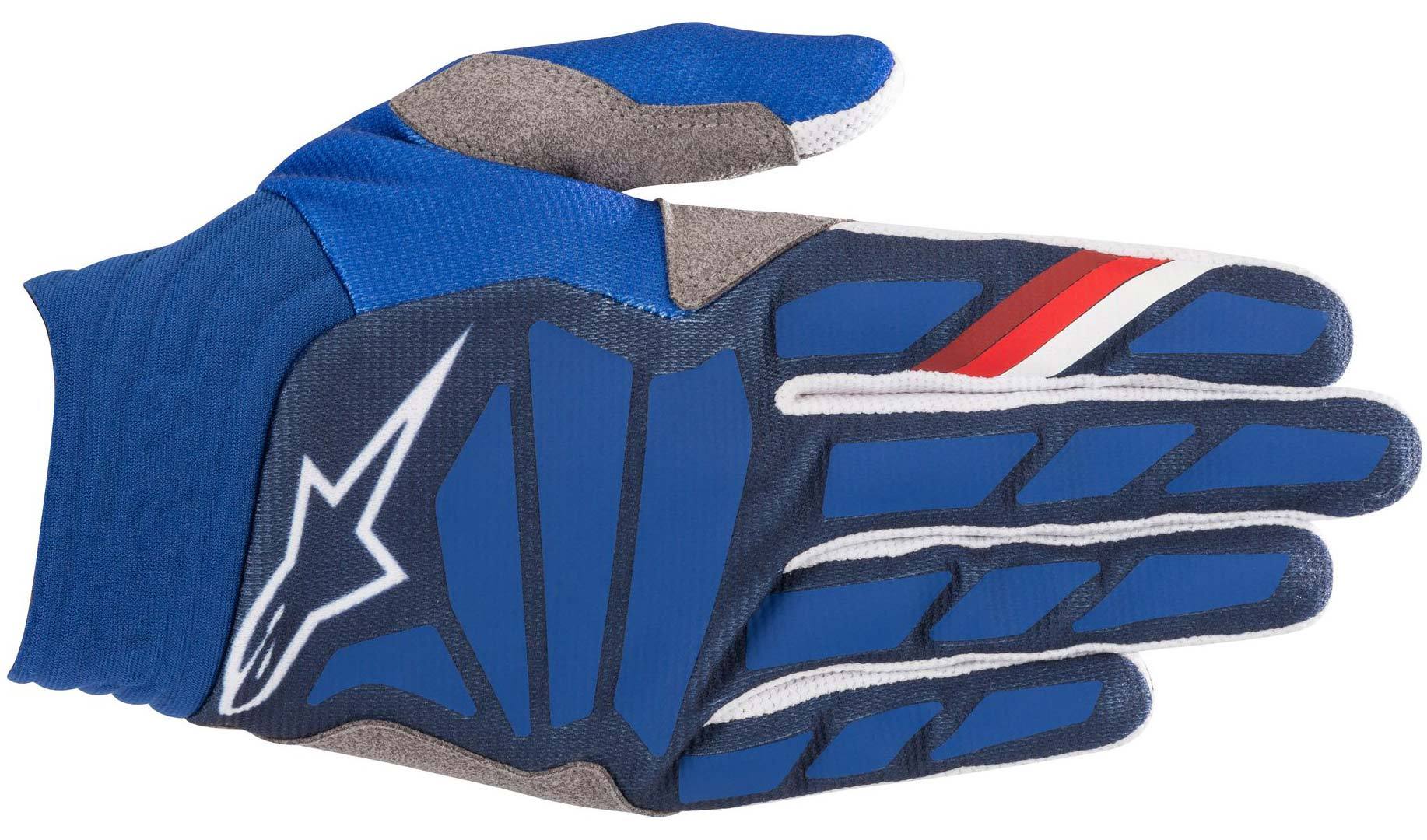 Alpinestars Aviator Motocross Gloves  - White Blue