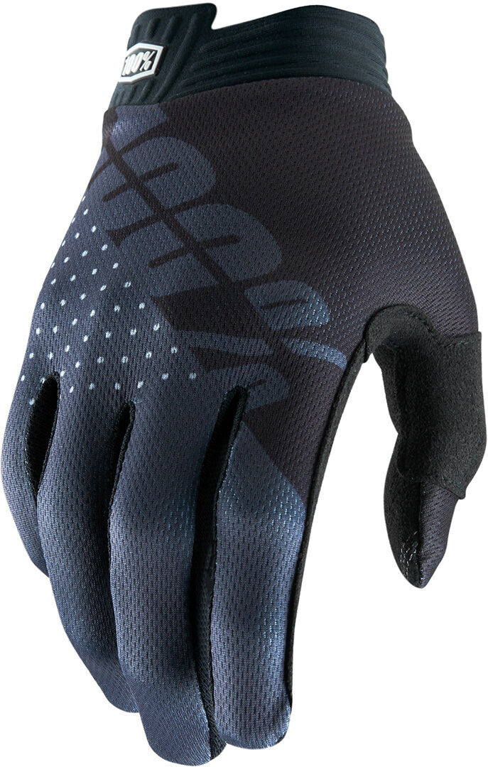 100% Itrack Gloves  - Black Grey