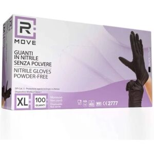 RMove Guanti Monouso in Nitrile Senza Polvere 100 Pezzi, XL