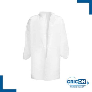 Bericah Camice Laboratorio Bianco chiusura con Velcro M L XL XXL - XL