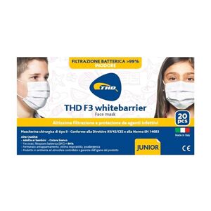 Thd Mascherina Chirurgica F3 Whitebarrier Multi  Junior 20 Pezzi