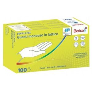 Bericah Sensilatex Guanti Monouso in Lattice Taglia S 100 Pezzi